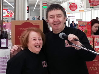 Hilary and Phil at Sainsbury's Roadshow