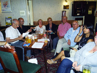 group of members at quiz night