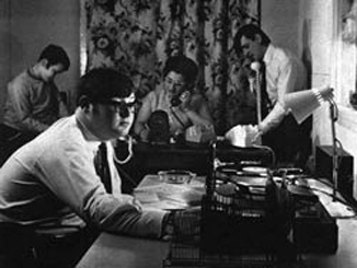archive of presenters in northern air hospital radio studio